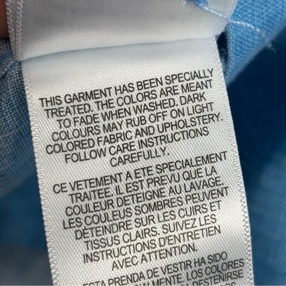 Tommy Bahama Sea Glass Camp Shirt 100% Linen Mens XXL Blue Short Sleeve - Picture 9 of 12